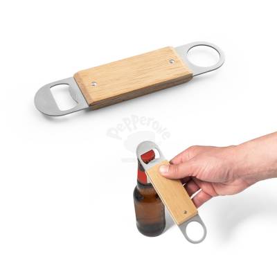 Abridor de garrafas duplo em aço inox Promocional