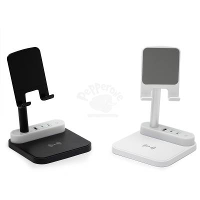 Base de Carregamento com Luminária e Suporte Retrátil para Celular Personalizada