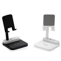 Base de Carregamento com Luminária e Suporte Retrátil para Celular Personalizada