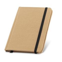Bloco de Anotações Kraft Sem Pauta com Capa Rígida e Fechamento em Elástico Personalizado