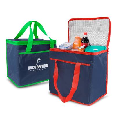 Bolsa Térmica 36 Litros em Poliéster com Bolso Frontal Personalizada