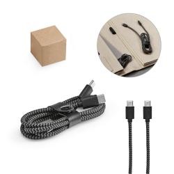 Cabo USB-C Carregamento Rápido 3A em rPET com Malha Trançada Personalizado