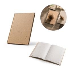 Caderno A5 com Capa de Casca de Coco e Pauta Personalizado