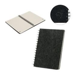 Caderno A5 com Capa de Feltro Reciclado e Pauta Personalizado