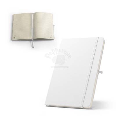 Caderno A5 com Capa Dura, Pauta e Fita Separadora Personalizado