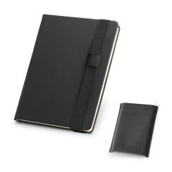 Caderno A5 Sem Pauta com Capa Dura em Couro Sintético Personalizado
