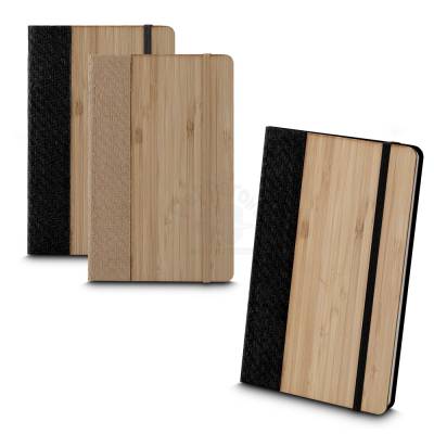 Caderno de Anotações com Capa em Fibra de Bambu e Pauta Personalizado