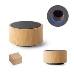 Caixa de Som Bluetooth de Bambu e ABS 3W com Bateria 300mAh Personalizada