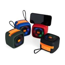 Caixa de Som Bluetooth TWS com Luzes RGB e Suporte para Celular Personalizada