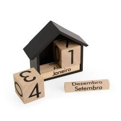 Calendário Permanente Madeira Personalizado