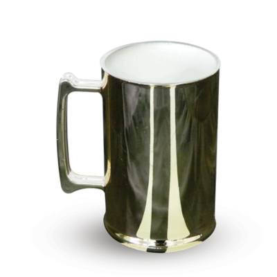 Caneca de Chopp de Plástico Metalizada 450ml Personalizada