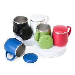 Caneca Térmica de Plástico com Interior Inox 370 ml Personalizada