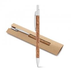 Caneta de Metal com Cortiça e Estojo de Papel Kraft Personalizada