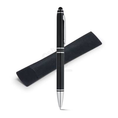 Caneta de Metal com Ponteira Touch e Embalagem em Veludo Personalizada