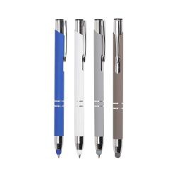 Caneta de Metal Touch com Ponteira Emborrachada Personalizada