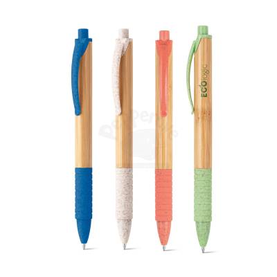Caneta Ecológica de Bambu com Clique Personalizada