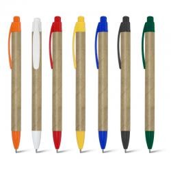 Caneta Ecológica de Papel Reciclado com Ponteira e Clip Plásticos Personalizada