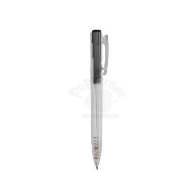 Caneta Esferográfica de Plástico Transparente com Clip Personalizada