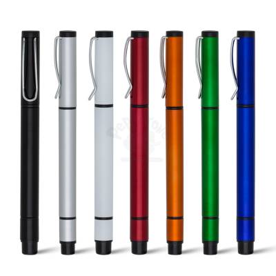 Caneta Plástica Esferográfica com Marca Texto Promocional