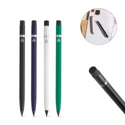 Caneta Sem Tinta em Alumínio Reciclado com Borracha Personalizada