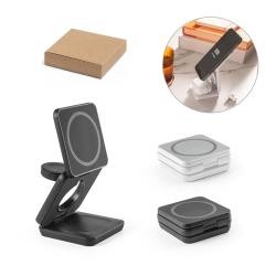 Carregador Wireless 3 em 1 Dobrável de ABS Reciclado Personalizado