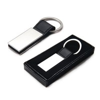 Chaveiro de Couro Com Placa de Metal Brilhante Personalizado