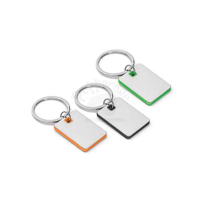 Chaveiro de Metal com Argola e Detalhe Colorido Personalizado