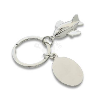 Chaveiro de Metal em Formato Avião Promocional