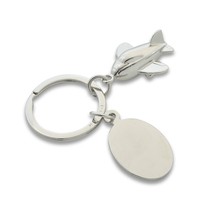 Chaveiro de Metal em Formato Avião Promocional