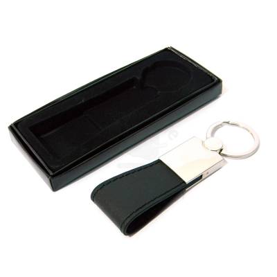 Chaveiro Metal c/ Alça Couro Sintético Promocional