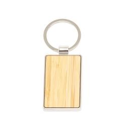 Chaveiro Retangular de Metal Com Bambu Personalizado