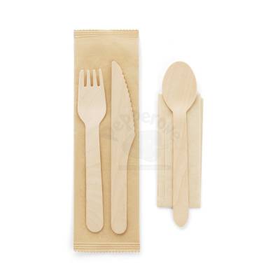 Conjunto de Talheres em Madeira Personalizado