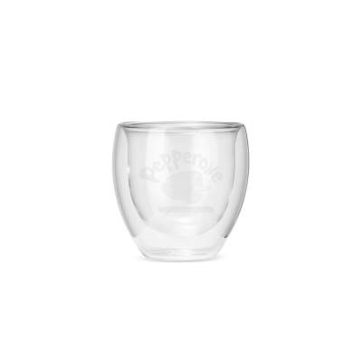 Copo de Vidro Borossilicato 150ml com Parede Dupla Personalizado