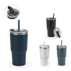 Copo Térmico de Aço Inox 600 ml com Tampa e Parede Dupla Personalizado