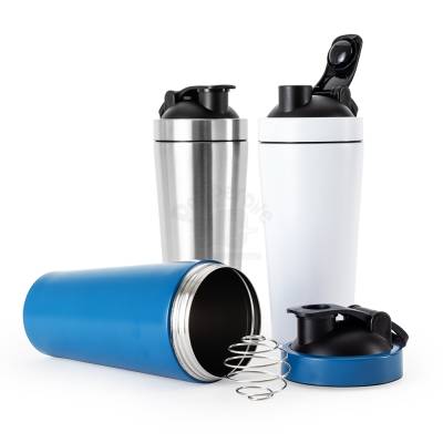 Coqueteleira de Aço Inox 900ml com Mola Misturadora Personalizada