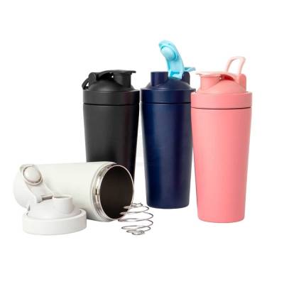 Coqueteleira Térmica de Inox 700ml com Trava e Misturador Personalizada