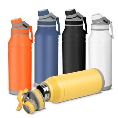Garrafa Térmica de Aço Inox 1,2L com Alça e Tampa Rosqueável Personalizada