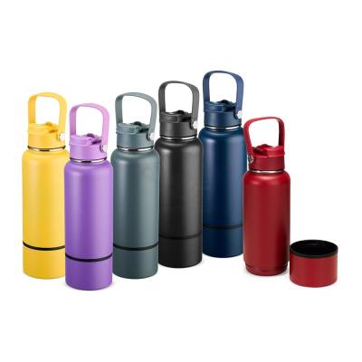 Garrafa Térmica de Inox 800ml com Canudo e Alça Personalizada