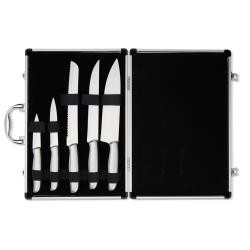 Kit 5 Facas em Aço Inox com Maleta Personalizado