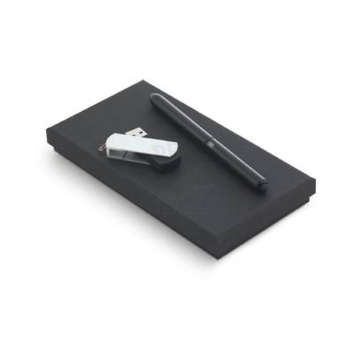 Kit Escritório com Caneta e Pen drive 8GB Personalizado