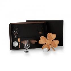 Kit Petisco e Cerveja 7 Peças com Petisqueira e Taças de Vidro Personalizado