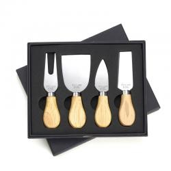 Kit Queijo 4 Peças Com Estojo Personalizado