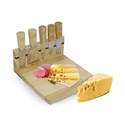Kit Queijo 6 Peças em Madeira e Metal Personalizado