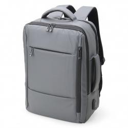 Mochila de Couro Sintético com Suporte USB 23L Personalizada