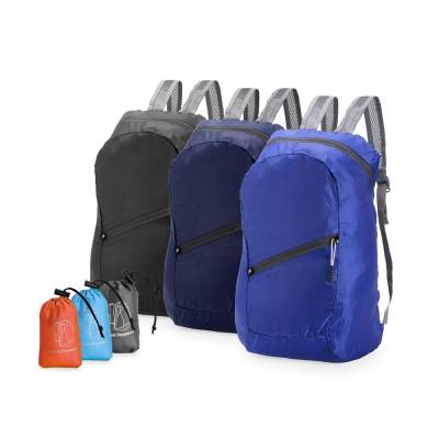 Mochila Dobrável de Poliéster 16L com Saco de Nylon Personalizada