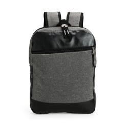 Mochila para Notebook 14 Pol. de Poliéster PVC com Detalhes em Couro Sintético Personalizada