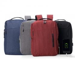 Mochila para Notebook 15,6 Polegadas com USB e Compartimento Acolchoado Personalizada