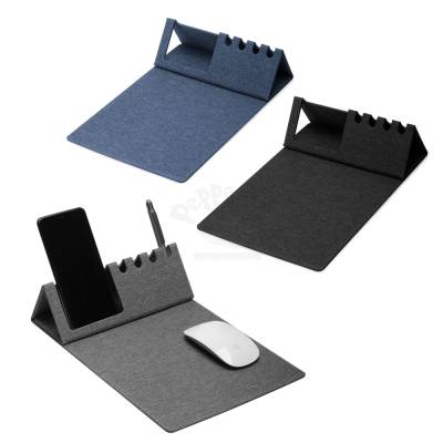Mouse Pad com Porta-Canetas e Apoio para Celular Personalizado