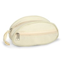 Necessaire de Algodão Cru com Bolso Frontal Personalizada