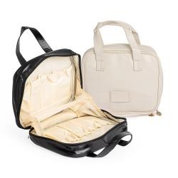 Necessaire de Couro Sintético com 8 Bolsos e Divisórias Personalizada